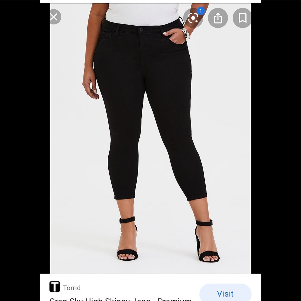 Sky high 14 black crop jeggings